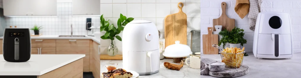 white color air fryer